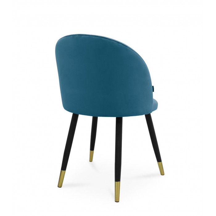 krzesło SONG / niebieski / noga czarno-złota / MG33