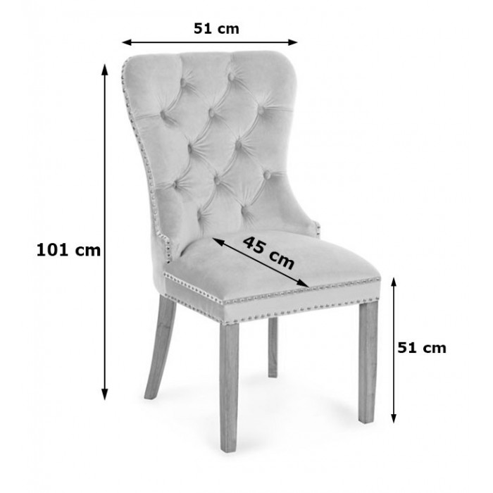 krzesło MADAME szary/biały