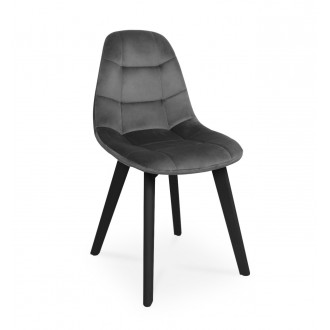 krzesło Sofia Velvet ciemny szary / noga czarna