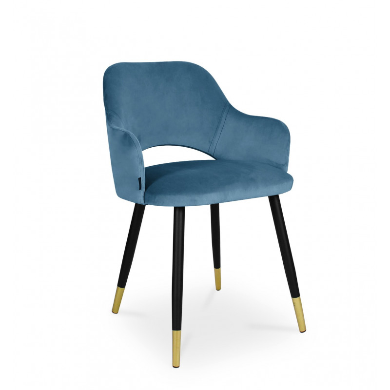 krzesło MARCY / niebieski / noga czarno-złota / MG33