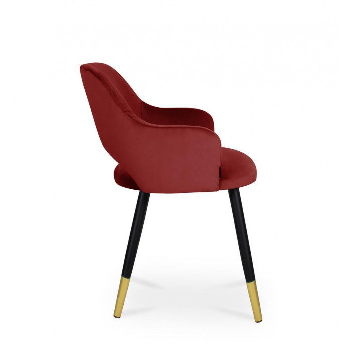 krzesło MARCY / czerwony / noga czarno-złota /...