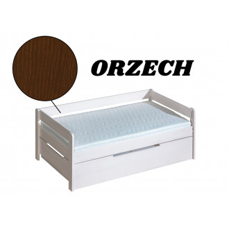 BORYS Łóżko pojedyncze z szufladą - Orzech / B1+B2