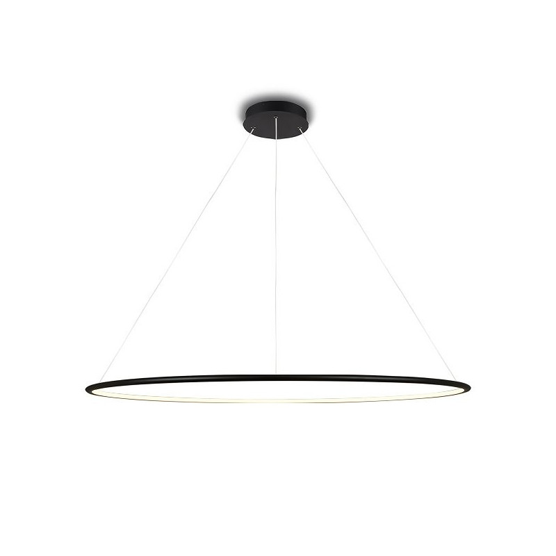 Altavola Design: lampa wisząca Ledowe Okręgi No. 1 Φ120cm czarna in 3k 2/9