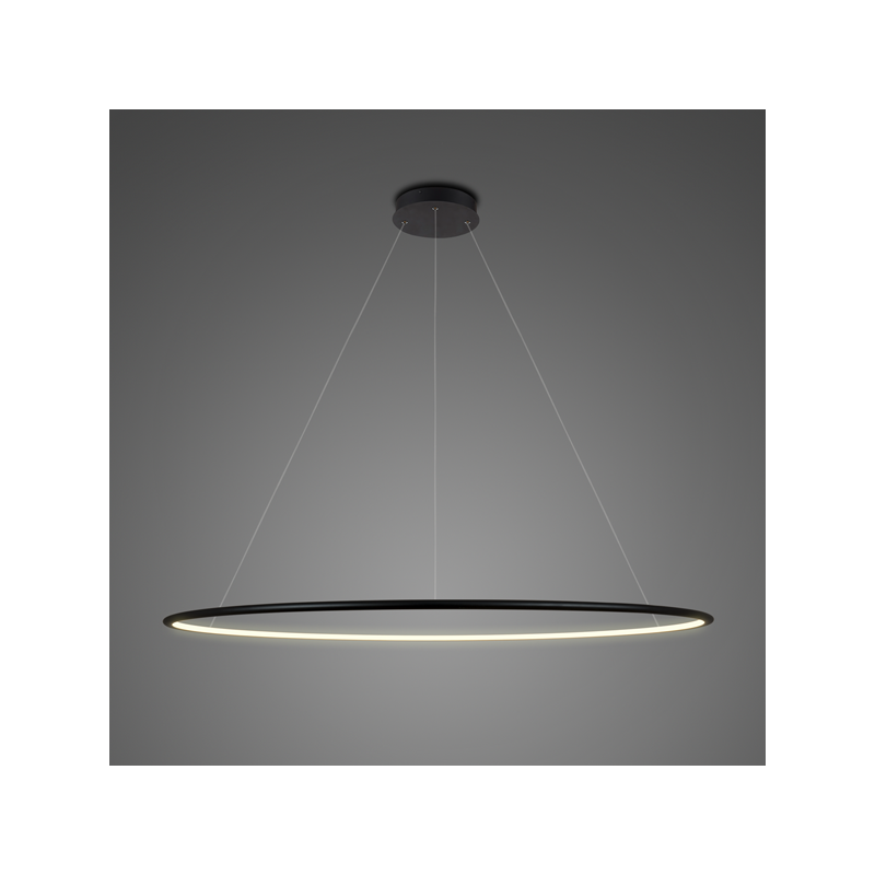 Altavola Design: lampa wisząca Ledowe Okręgi No. 1 Φ120cm czarna in 3k 4/9