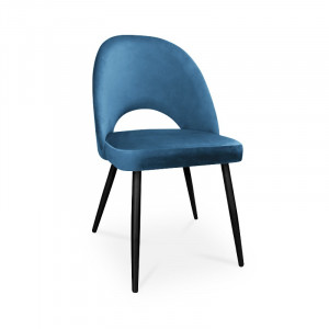 krzesło POLO / niebieski / noga czarna / MG33