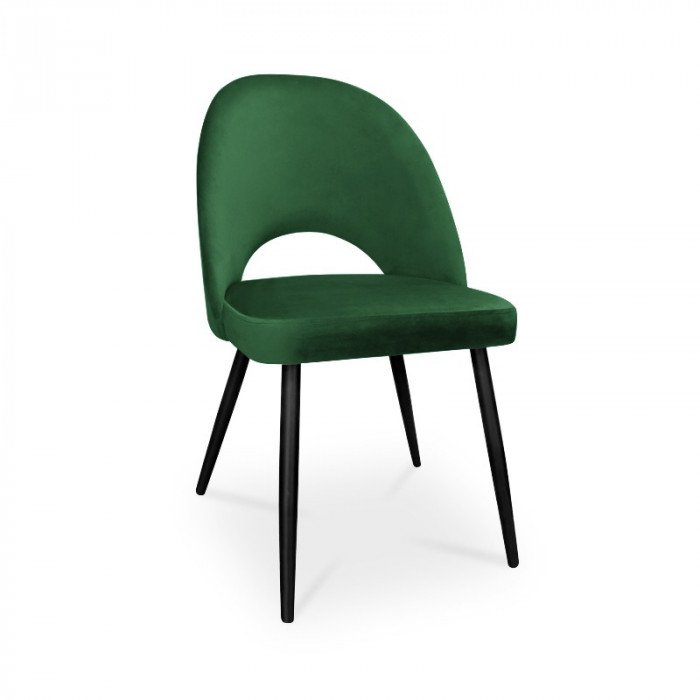 krzesło POLO / zieleń butelkowa / noga czarna / MG25