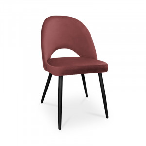 krzesło POLO / ciemny róż / noga czarna / MG58