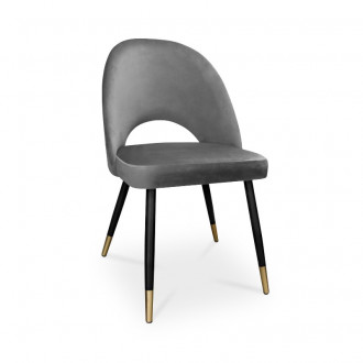krzesło POLO / ciemny szary / noga czarno-złota / BL14