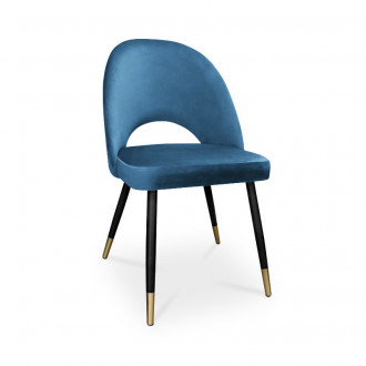 krzesło POLO / niebieski / noga czarno-złota / MG33