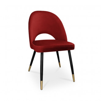krzesło POLO / czerwony / noga czarno-złota / MG31