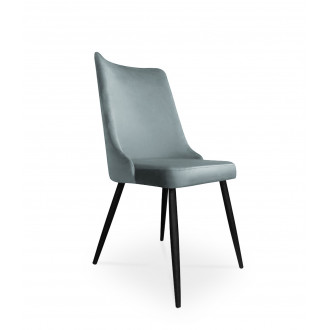 krzesło VICTOR / srebrno-niebieski / noga czarna / BL06