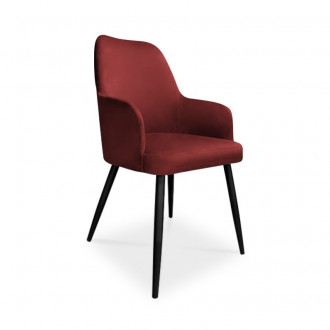 krzesło EMMA / czerwony / noga czarna / MG31