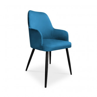 krzesło EMMA / niebieski / noga czarna / MG33