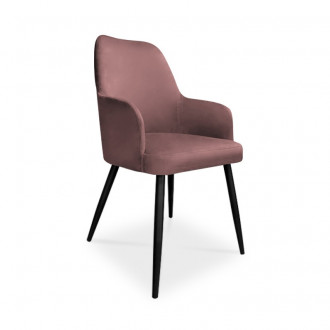 krzesło EMMA / ciemny róż / noga czarna / MG58