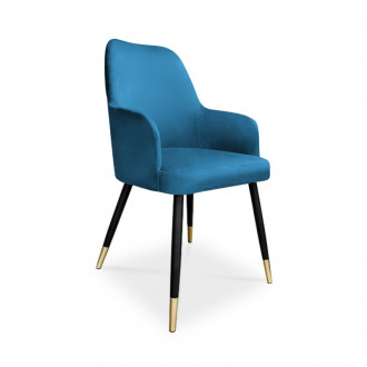 krzesło EMMA / niebieski / noga czarno-złota / MG33