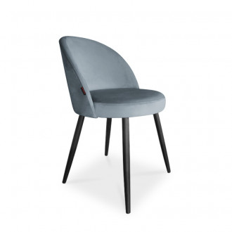 krzesło ASTON / srebrno-niebieski / noga czarna / BL06