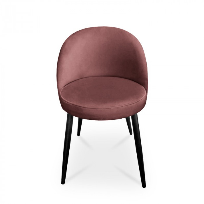krzesło ASTON / ciemny róż / noga czarna / MG58