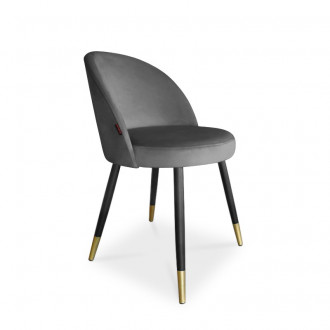 krzesło ASTON / ciemny szary / noga czarno-złota / BL14