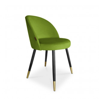 krzesło ASTON / oliwkowy / noga czarno-złota / BL75