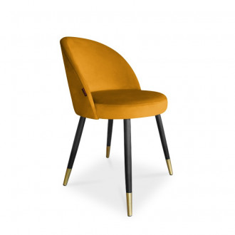 krzesło ASTON / miodowy / noga czarno-złota / MG15