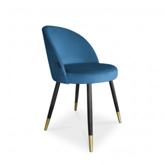krzesło ASTON / niebieski / noga czarno-złota / MG33