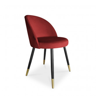 krzesło ASTON / czerwony / noga czarno-złota / MG31