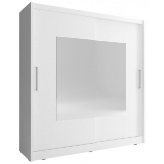Biała szafa rozsuwana z lustrem WIKI IX 200 cm