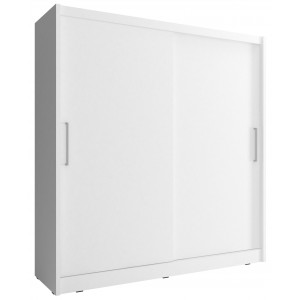 Biała szafa z przesuwanymi drzwiami WIKI szerokość 180 cm