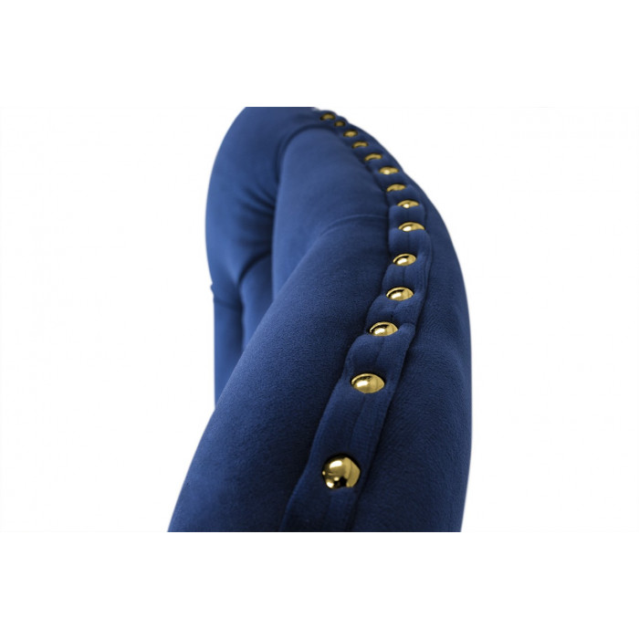 krzesło MADAME II GOLD niebieski/dąb SO263