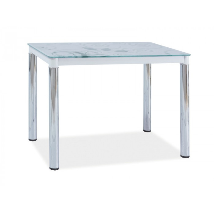 Stół ze szklanym blatem Damar II biały 100x60