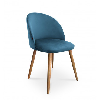 krzesło SONG / niebieski / noga dąb / MG33