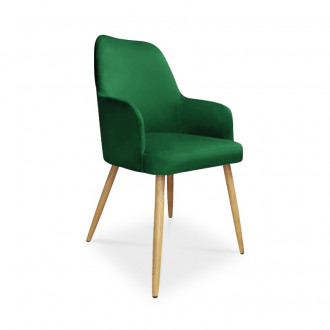 krzesło EMMA / zielony / noga dąb / MG25