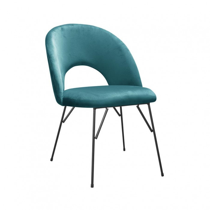 Krzesło tapicerowane ABBI SPIDER na metalowych nogach