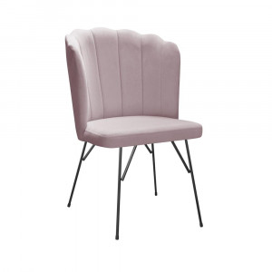 Tapicerowane krzesło w stylu glamour Klara Spider na metalowych nogach 1/9