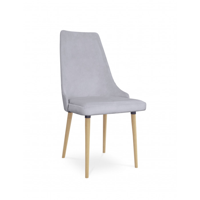krzesło tapicerowane COTTO VELVET jasny szary / PA05