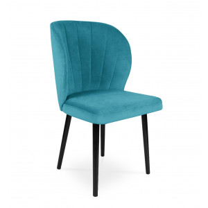 Krzesło tapicerowane SANTI velvet turkus / KR13