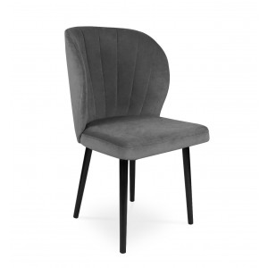 Krzesło tapicerowane SANTI velvet ciemny szary / PA06