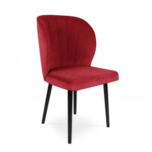 Krzesło tapicerowane SANTI velvet czerwony / KR02