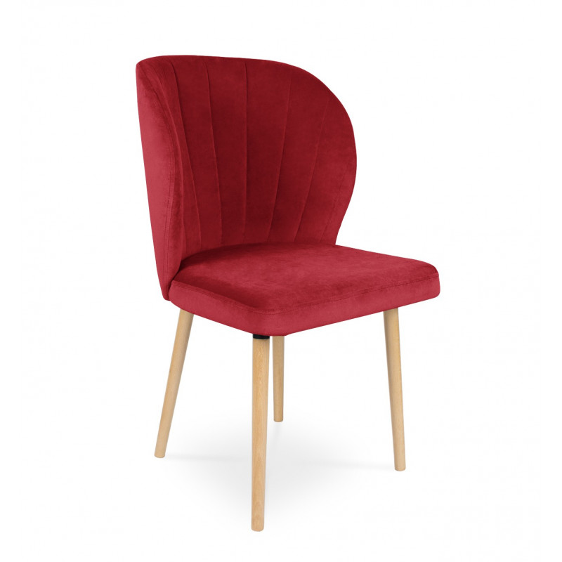 Krzesło tapicerowane SANTI velvet czerwony / KR02 3/9