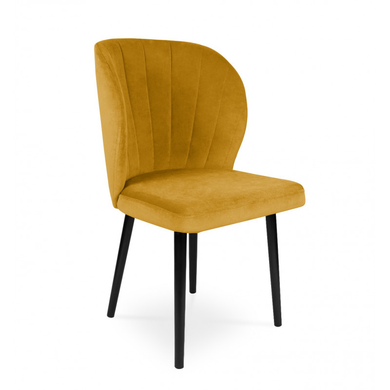 Krzesło tapicerowane SANTI velvet miodowy / KR01 1/9