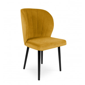 Krzesło tapicerowane SANTI velvet miodowy / KR01