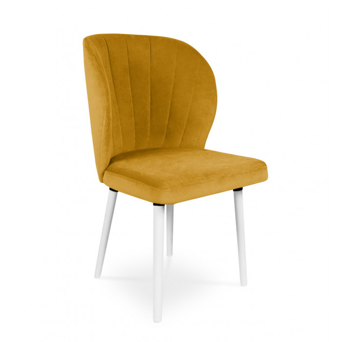 Krzesło tapicerowane SANTI velvet miodowy / KR01
