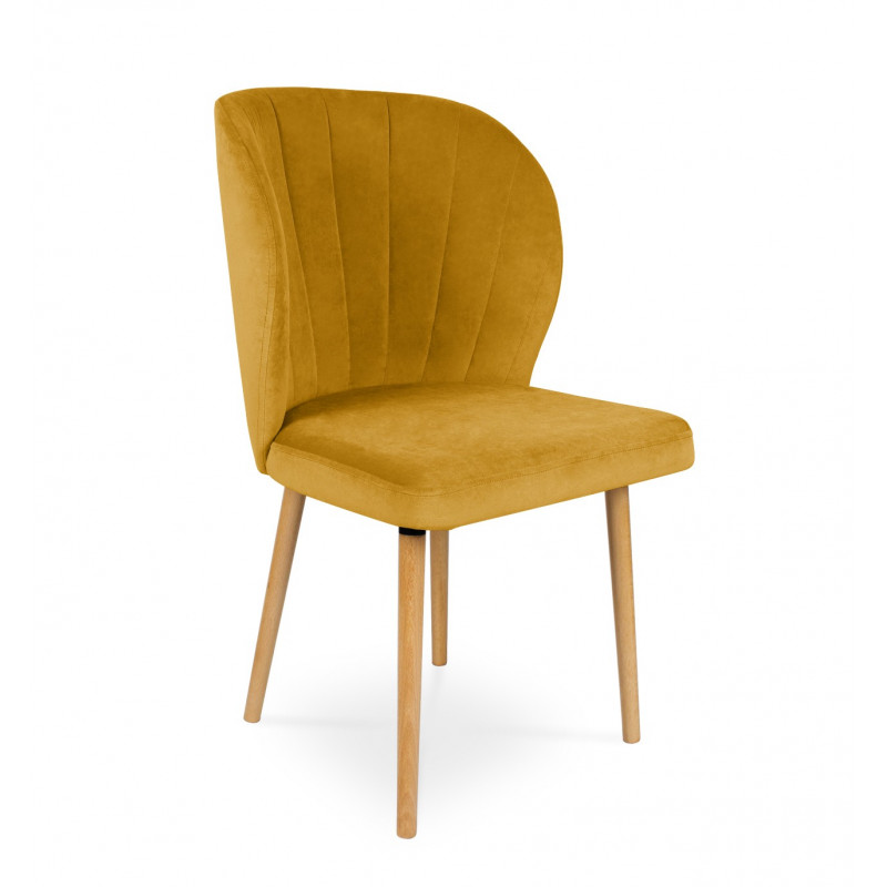 Krzesło tapicerowane SANTI velvet miodowy / KR01 4/9