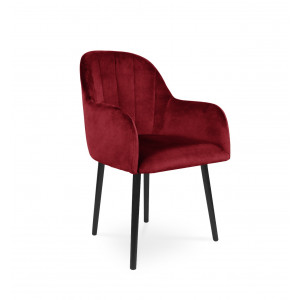 Krzesło tapicerowane BESSO czerwony / KR02