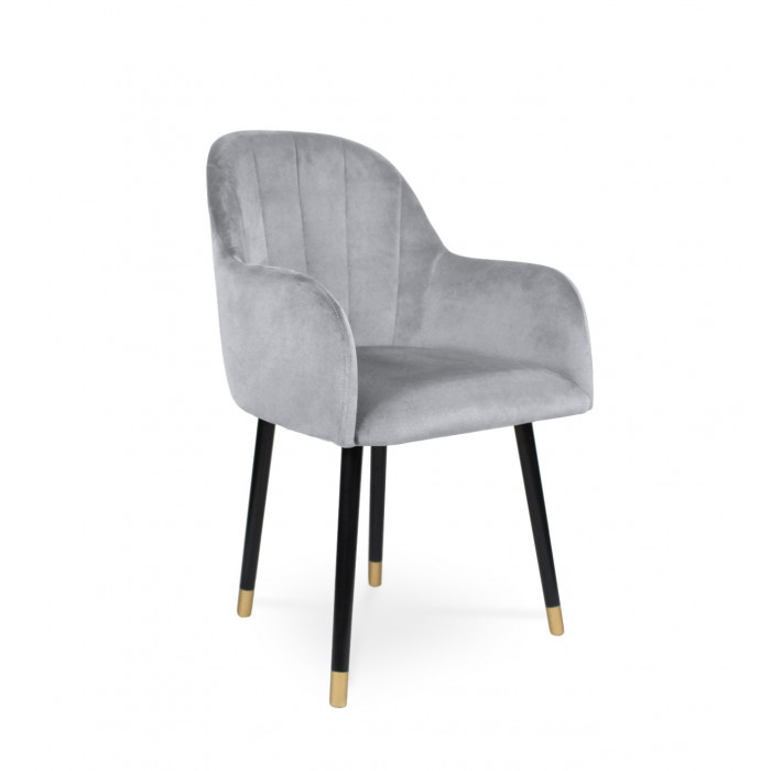 Krzesło tapicerowane BESSO jasny szary / PA05