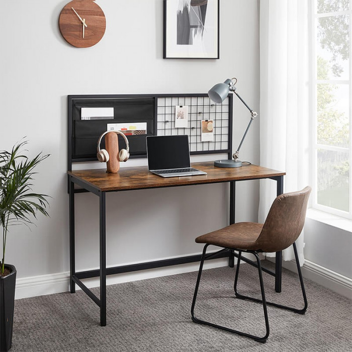 Industrialne biurko z przybornikiem / Rustic brown