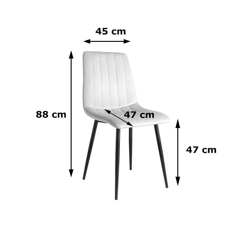 Wygodne krzesło do jadalni w stylu loftowym TUX czarny / noga dąb 3/9