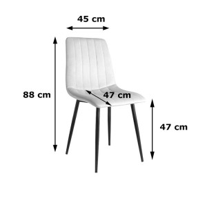 Wygodne krzesło do jadalni w stylu loftowym TUX czarny / noga dąb 3/9