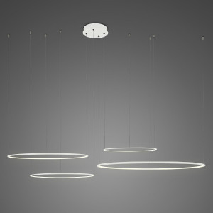 Lampa wisząca Ledowe Okręgi No.4 Φ100 cm in 3k biała ściemnialna Altavola Design