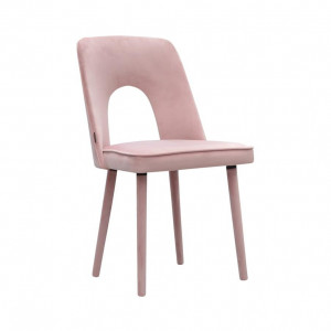 Eleganckie krzesło tapicerowane Augusto z drewnianymi nogami 1/9